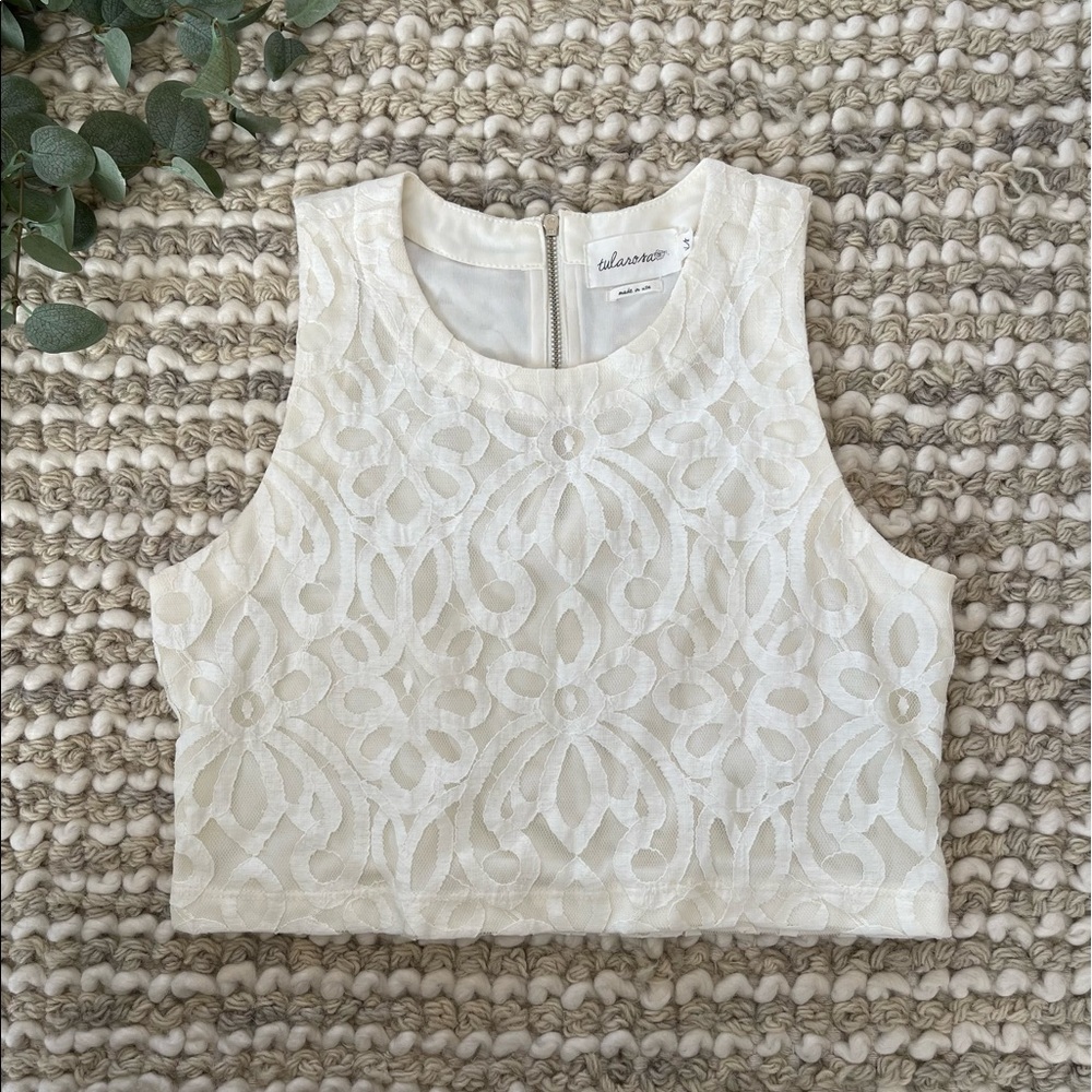 Tularosa lace crop top